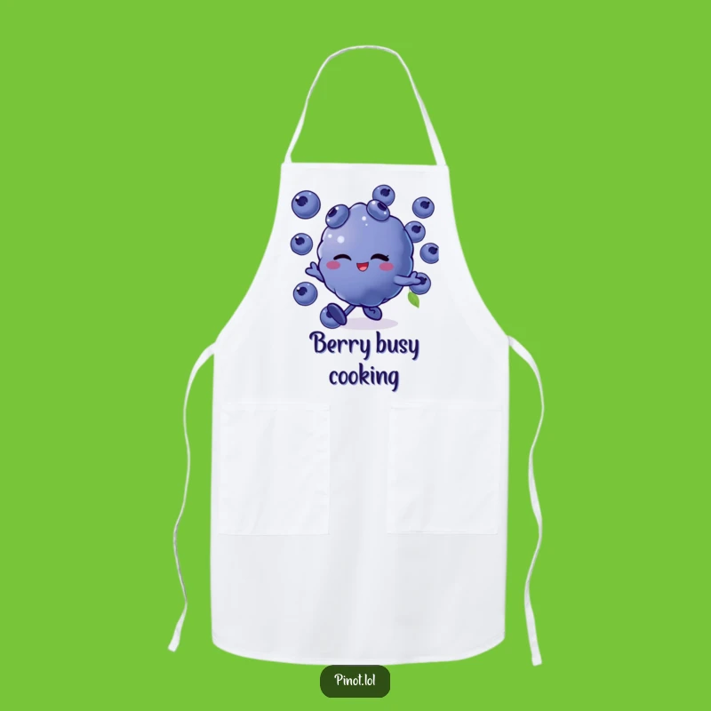 Funny Blueberries Skip Apron: Cook with a Smile Using This Berry Pal!