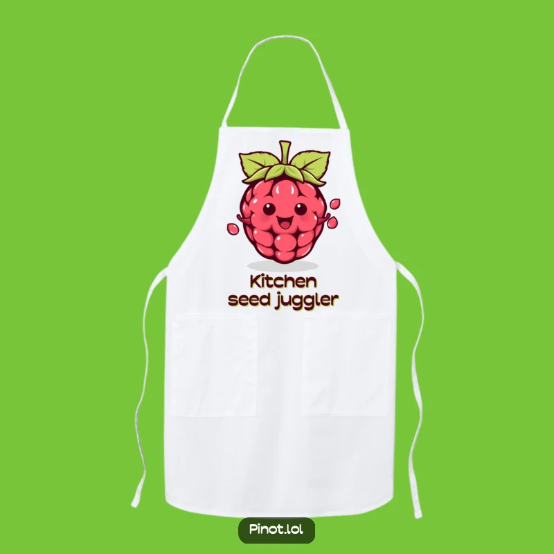 Funny Kawaii Raspberry Juggling Apron - Kitchen Skills & Funny Gift