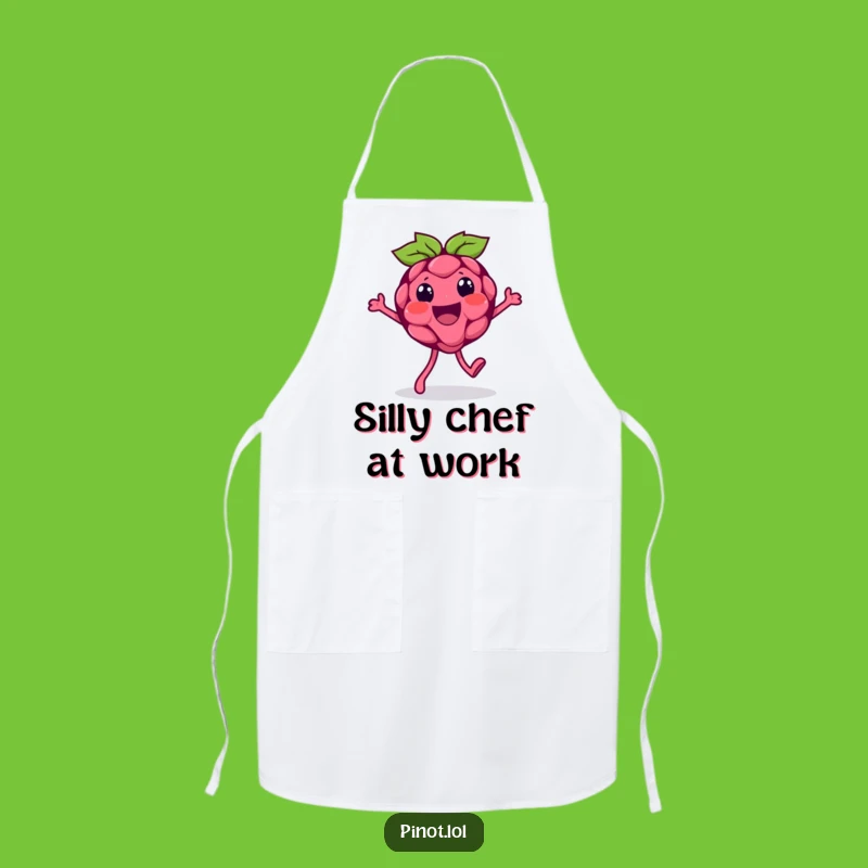 Funny Raspberry Silly Walk Apron: Cook with Character and Quirk!