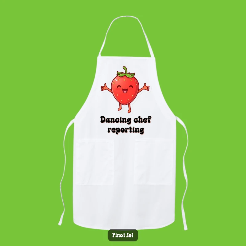 Funny Strawberry Dance Apron: Cook and Cha-Cha with This Cheesy Pal!