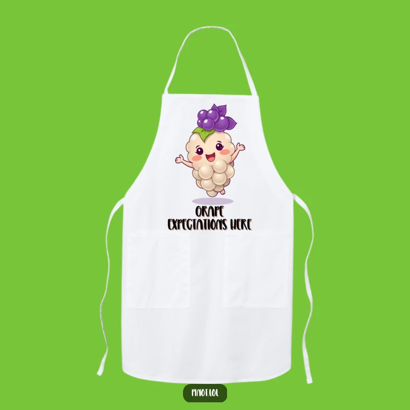 Funny Grape Chef Apron: Dancing Cook, Cheerful Kitchen Fun, Great Funny Gift