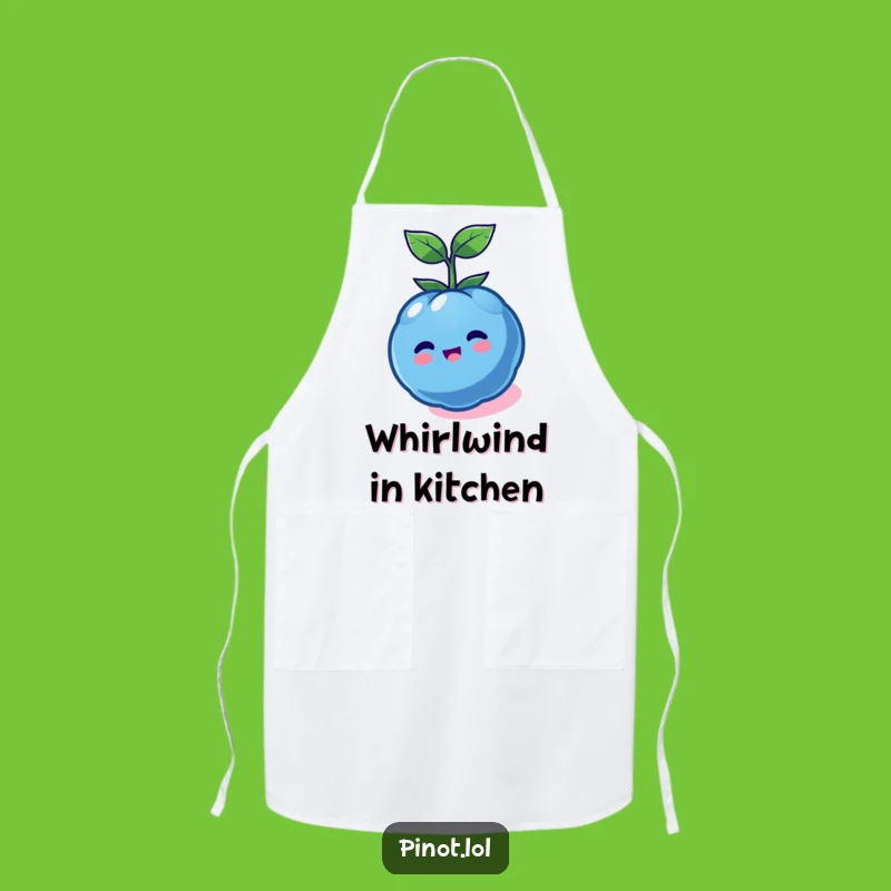 Funny Kawaii Blueberry Spin Apron - Kitchen Fun & Funny Cooking Gift