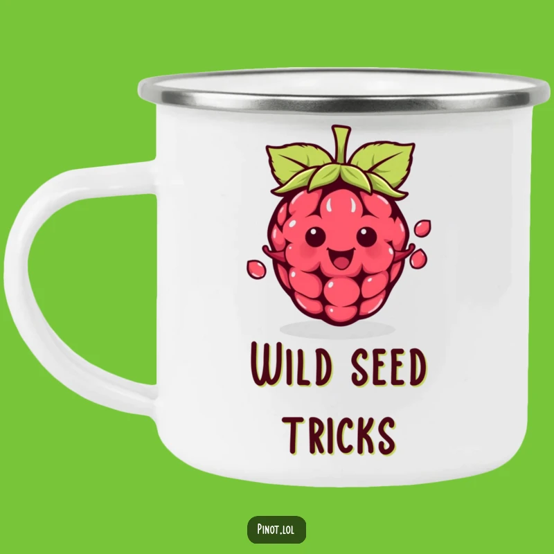 Durable Funny Kawaii Raspberry Juggling Camping Mug - Adventure & Funny Gift