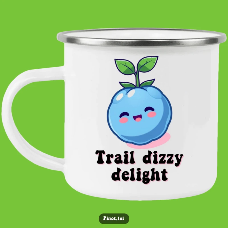 Durable Funny Kawaii Blueberry Spin Camping Mug - Adventure & Funny Gift