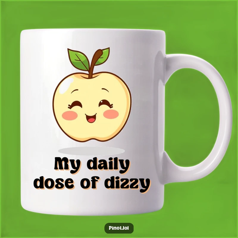 Funny Blushing Apple Spinning Mug - A Hilarious Gift for Fruit Lovers
