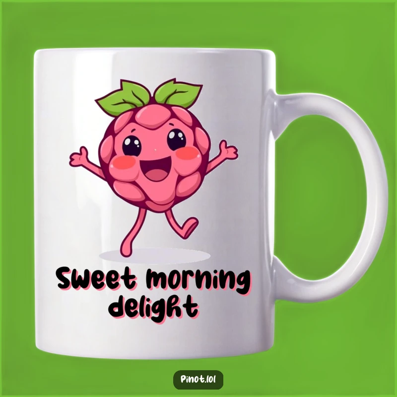 Funny Raspberry Silly Walk Mug: Quirky Character, Perfect Humorous Gift!