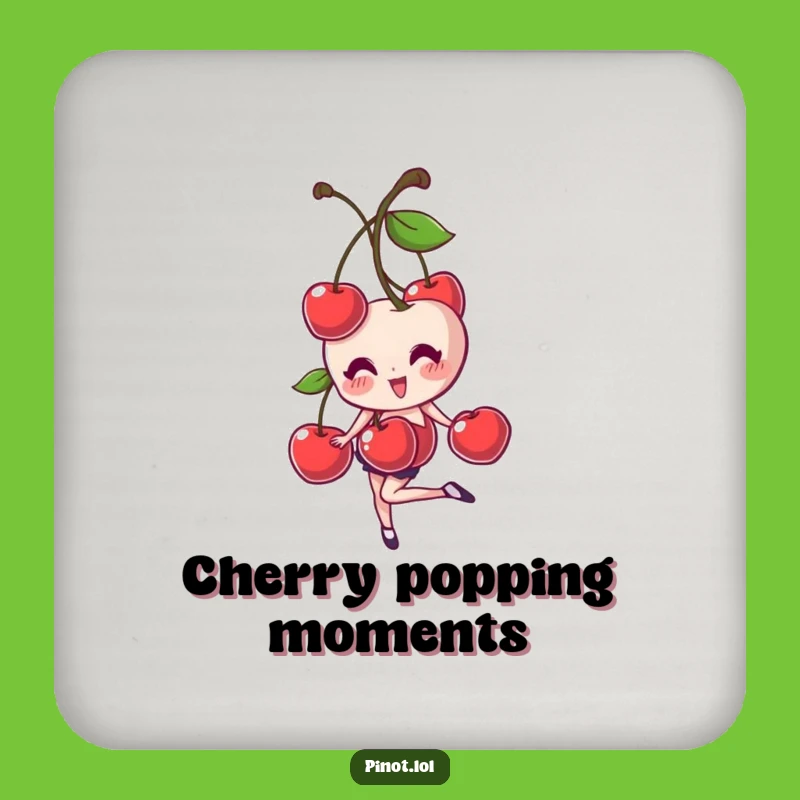 Funny Cherries Balance Coasters: Protect Surfaces with Playful Fruit Art!