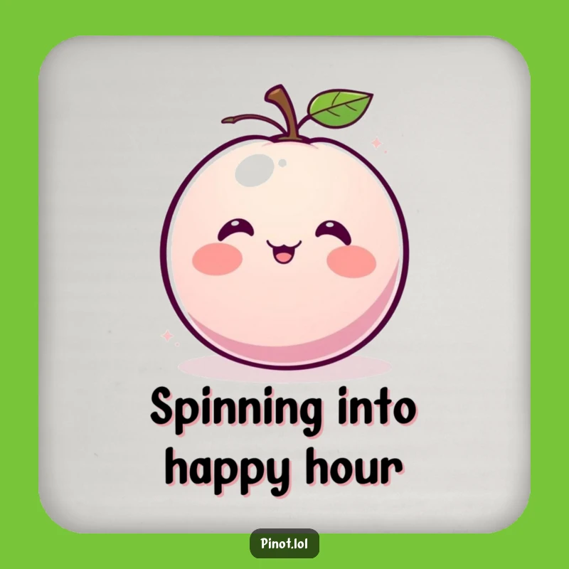 Funny Plum Coaster: Giggling Drink Protection, Blushing Decor, Ideal Funny Gift