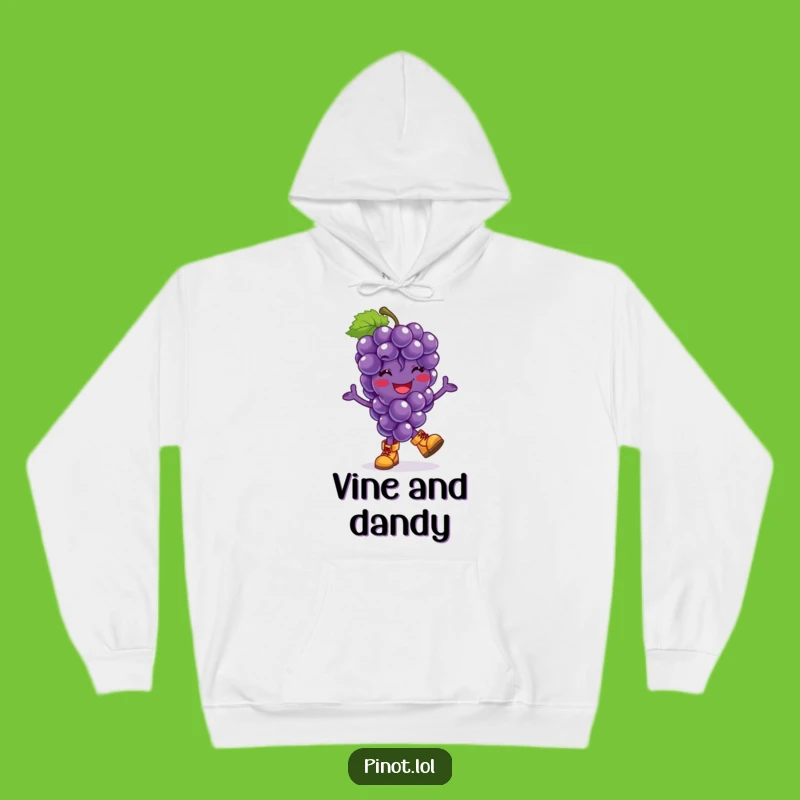 Funny Grapes Hop Hoodie: Cozy Up with a Cheerful Fruit Character!