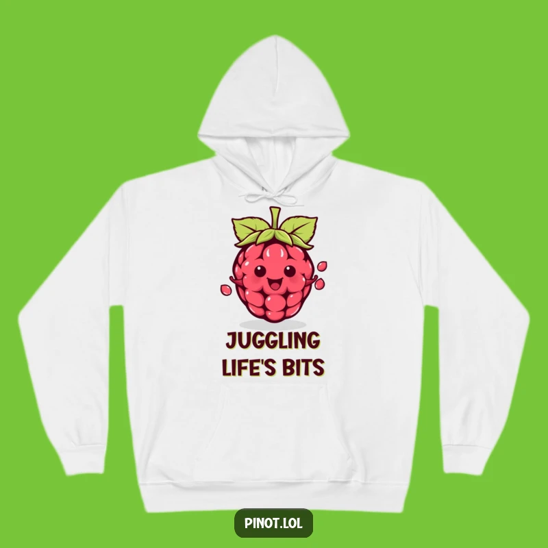 Cozy Funny Kawaii Raspberry Juggling Hoodie - Warm Comfort & Funny Gift