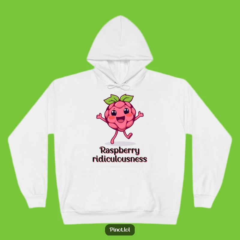 Funny Raspberry Silly Walk Hoodie: Cozy Up with a Quirky Berry Pal!