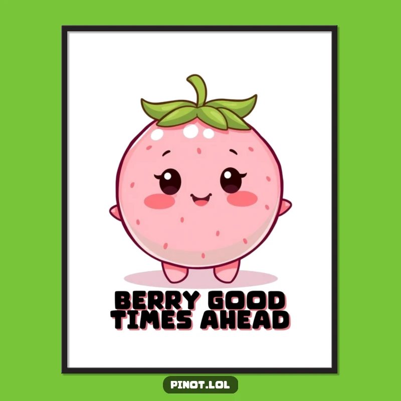 Free Printable Berry Wall Art: Funny Wiggling Berry Downloadable Art for Cheerful Decor