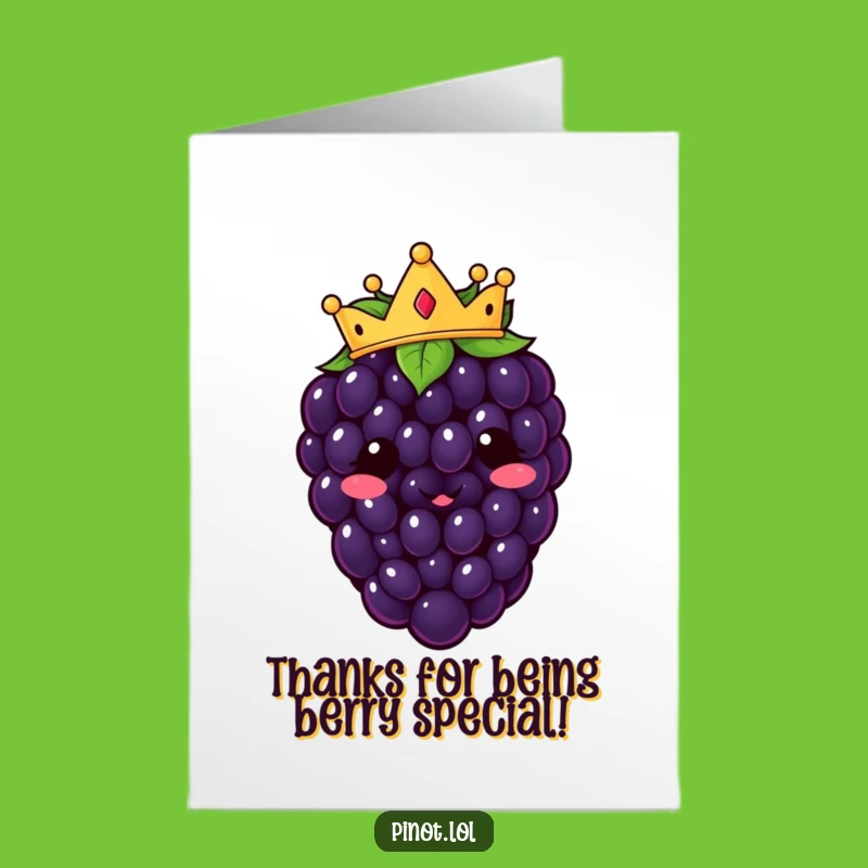 Free Printable Royal Blackberry Thank You Card: Cute & Funny Downloadable Gift