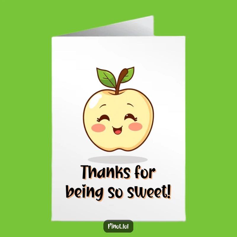 Free Printable Thank You Card: Blushing Apple Spins Thanks!