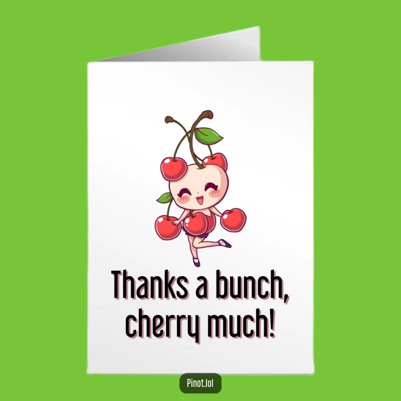 Free Printable Thank You Card: Giggling Cherries Balance, Downloadable Gratitude