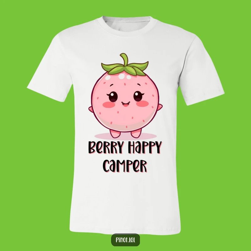 Funny Berry Wiggle T-Shirt: Contented Fruit, Happy Vibe, Hilarious Tee