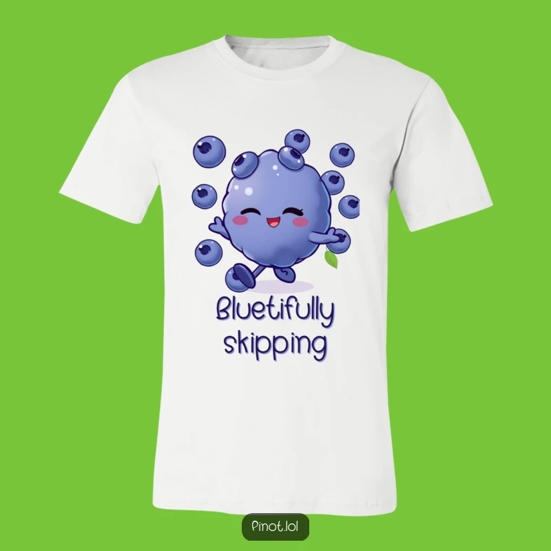 Funny Skipping Blueberries T-Shirt: Wearable Fun, Hilarious Berry Gift!