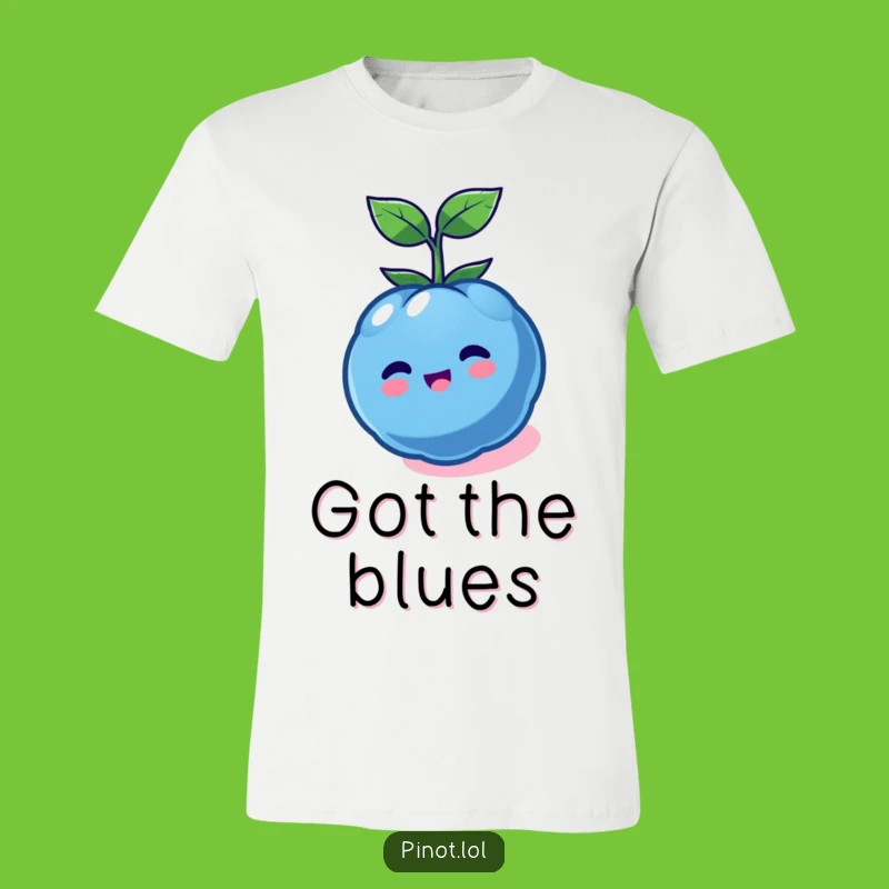 Funny Kawaii Blueberry Spin T-Shirt - Joyful Movement & Funny Fruit Tee Gift