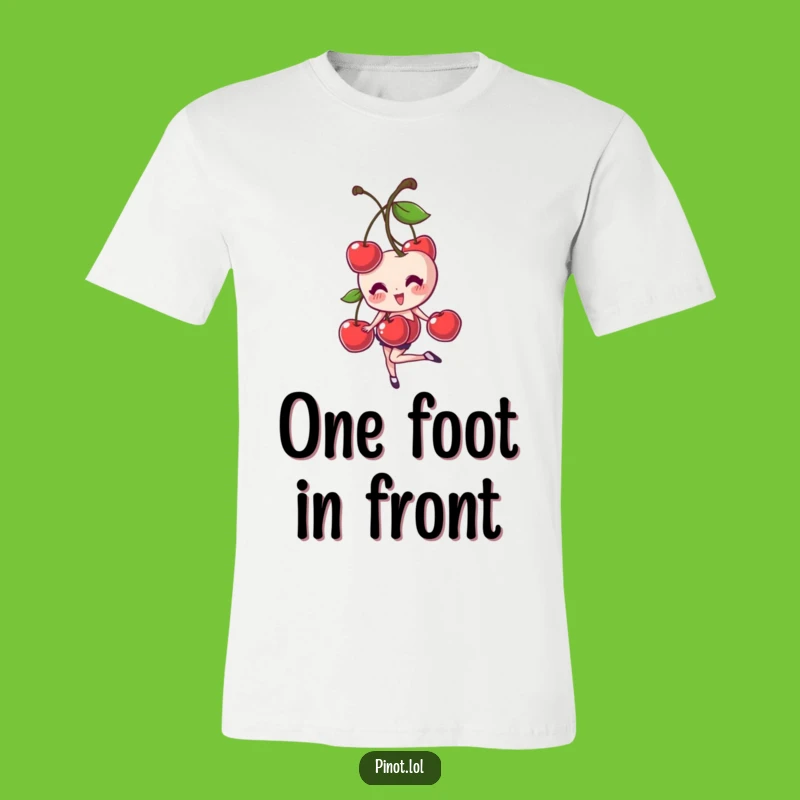 Funny Giggling Cherries T-Shirt: Wearable Balance, Hilarious Fruit Fun!
