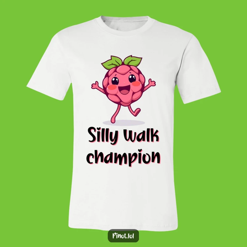 Funny Raspberry Silly Walk T-Shirt: Wear Your Oddity, Hilarious Berry Gift!