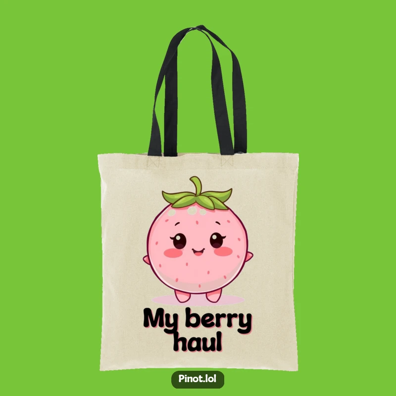 Funny Berry Tote Bag: Wiggling Fruit, Happy Style, Perfect Funny Gift for Fun