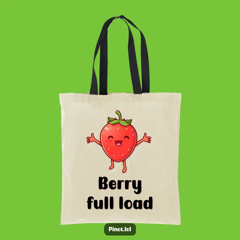 Funny Strawberry Dance Tote Bag: Carry Your Essentials with a Smile!